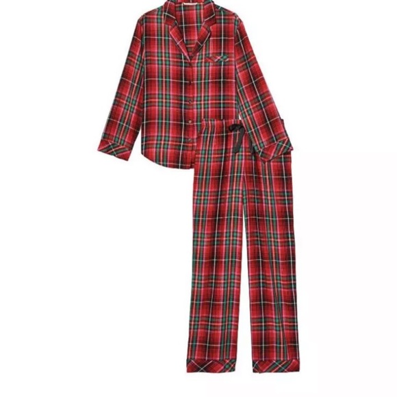 Victoria's Secret Red and Black Plaid Pajama Set - Picture 2 of 10